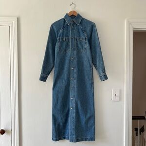 Mara Hoffman XXS Charli Dress Medium Wash Denim